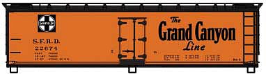 Accurail 40 Wood Reefer kit Santa Fe Grand Canyon Line #22674 HO Scale Model Train Freight Car #48153