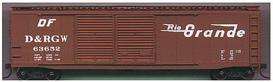 Accurail 50 AAR Dbl Door Riveted Boxcar Kit Denver & RGW HO Scale Model Train Freight Car #5205