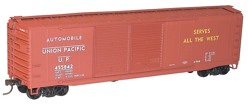 Accurail 50' Steel Double-Door Boxcar Kit Union Pacific #455842 HO ...