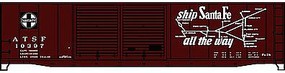 Accurail 50' Steel Double Door Boxcar ATSF HO Scale Model Train Freight Car Kit #5238