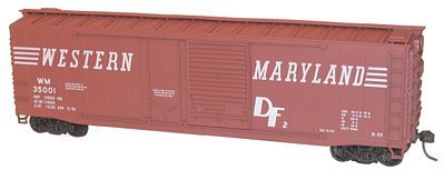 Accurail 50 Combination-Door Boxcar Kit Western Maryland HO Scale Model Train Freight Car #5323