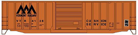 Accurail 50 Exterior-Post Plug-Door Boxcar Kit Vermont Railway HO Scale Model Train Freight Car #5655