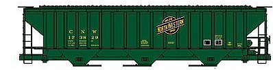 Accurail Pullman-Standard 4750 3-Bay Covered Hopper Kit C&NW HO Scale Model Train Freight Car #6503