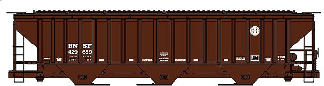 Islington Station decals HO BNSF ribbed grain covered hopper  M93
