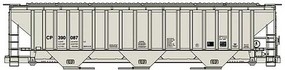Accurail PS 4750 3-Bay Covered Hopper Kit CP #390087 HO Scale Model Train Freight Car #6545