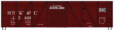 Accurail Outside Braced Boxcar with Wood Ends NC&StL #17435 HO Scale Model Train Freight Car #7020