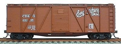 Accurail 40 6-Panel Wood Boxcar Kit C,B,&Q HO Scale Model Train Freight Car #7102