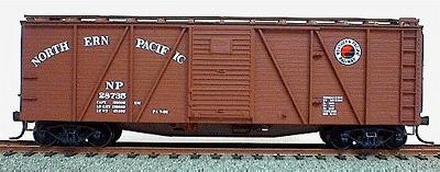 40' 6-Panel Wood Boxcar Kit Northern Pacific HO Scale Model Train ...