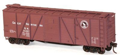 Accurail 40 6-Panel Wood Boxcar Kit Great Northern HO Scale Model Train Freight Car #71071