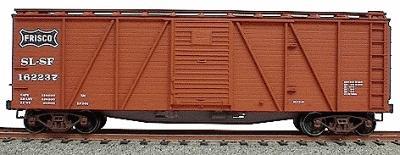 40' Wood 6-Panel Outside-Braced Boxcar Kit Frisco HO Scale Model Train ...