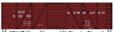 Accurail 40 6-Panel Outside Braced Boxcar kit New Haven #63262 HO Scale Model Train Freight Car #7117