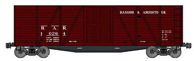 Accurail 40 6-Panel Wood Boxcar Kit Bangor & Aroostook HO Scale Model Train Freight Car #7206