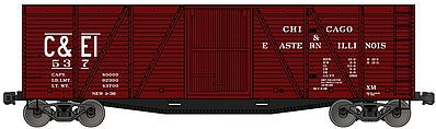 Accurail 40 SS Wood Boxcar C&EI HO Scale Model Train Freight Car #7207