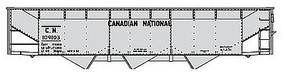 Accurail 70 Ton Offset 3 Hopper Canadian National (Alum) HO Scale Model Train Freight Car #7550