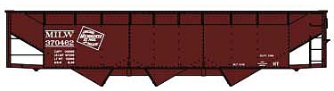 Accurail AAR 70-Ton Offset-Side 3-Bay Hopper Kit Milwaukee Road HO Scale Model Train Freight Car #7561