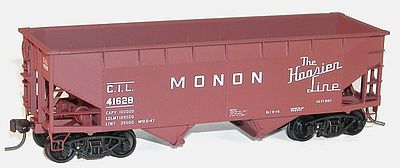 Accurail 50-Ton Offset-Side 2-Bay Hopper - Kit - Monon HO Scale Model Train Freight Car #7723
