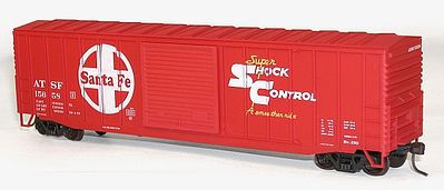 Accurail 50 Exterior-Post Plug-Door Boxcar 3-Pack Kit Santa Fe HO Scale Model Train Freight Car #8030