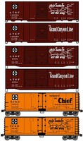 Accurail 40' Steel two Boxcar and one Reefer Kit Set ATSF HO Scale Model Train Freight Car Set #8082