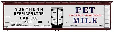 Accurail 40 Wood Reefer kit Pet Evaporated Milk #2956 HO Scale Model Train Freight Car #80961