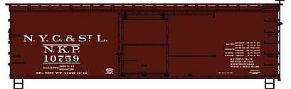 Accurail 36 Double-Sheathed Wood Boxcar kit Nickel Plate Road HO Scale Model Train Freight Car #81402