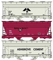 Accurail Ho 2-Bay ACF Morton Salt Cvd Hopper 3#