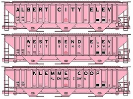 Accurail HO Pink Co-op PS CV Hopper 3 Car Set