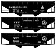 Accurail HO Offset Twin Hopper B&O 3 Car Set