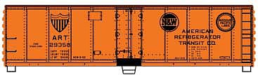 Accurail 40 Steel Refrigerator Cars kit ART N&W/MoPac #29358 HO Scale Model Train Freight Car #8325