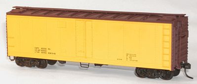 Accurail 40 Steel Reefer w/Hinged Door - Kit Data Only (yellow) HO Scale Model Train Freight Car #8395