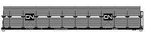 Accurail 89' Partially Enclosed Bi-level Auto Rack Kit CN HO Scale Model Train Freight Car #9406