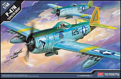 Academy P47 N Expected Goose Fighter Plastic Model Airplane Kit 1/48 Scale #12281