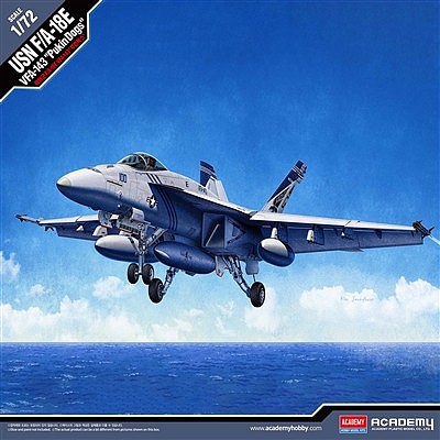 Academy F/A18E VFA143 Pukin Dogs USN Fighter Plastic Model Airplane Kit 1/72 Scale #12547