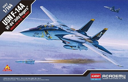 Academy F-14A VF-84 Jolly Rogers Plastic Model Airplane 1/144 Scale #12626