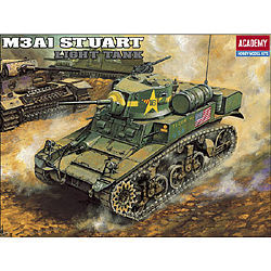 Academy M3A1 Stuart Light Tank Plastic Model Military Vehicle Kit 1/35 #13269