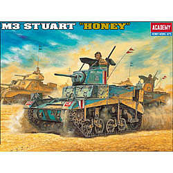 Academy British M3 Stuart Honey Tank Plastic Model Military Vehicle Kit 1/35 #13270