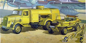 Academy WWII German Fuel Truck & Schwimmwagen