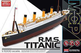 Academy RMS Titanic Ocean Liner (Snap) Plastic Model Ship Detail Kit 1/1000 Scale #14217