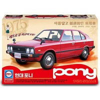 Academy Hyundai Pony 4-Door Car Plastic Model Car Kit 1/24 Scale #15137