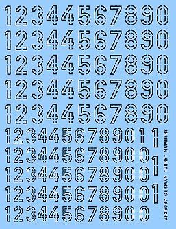 Archer 1/72 Scale German WWII Outlined Turret Numbers Decal (Red/White) AR72038R