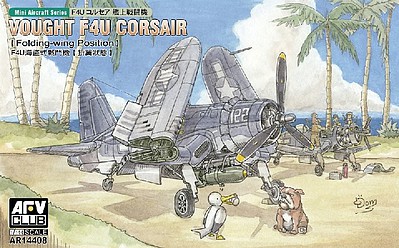 AFVClub F4U Corsair Fighter Aircraft Plastic Model Airplane Kit 1/144 Scale #14408