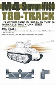 AFVClub M4 Sherman HVSS Type 80 Workable Track Links Plastic Model Tank Tracks 1/35 #35032