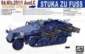 AFVClub German SdKfz 251/1 Ausf C Stuka Zu Fuss Plastic Model Halftrack Kit 1/35 Scale #35091