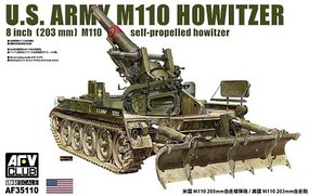 AFVClub US M110 203mm 8-inch Self-Propelled Howitzer Plastic Model Military Kit 1/35 Scale #35110