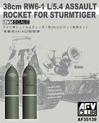 AFVClub 38cm RW6-1 L/5.4 Assault Rocket for Sturmtiger Plastic Model Military Weapons 1/35 #35139