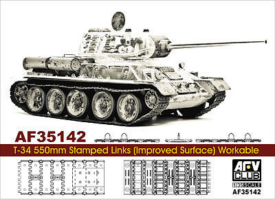 AFVClub T34 550mm Workable Stamped Track Links Plastic Model Tank Tracks 1/35 Scale #35142