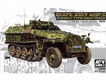 AFVClub SdKfz 251/9 Ausf C Early Type Halftrack Plastic Model Military Vehicle 1/35 Scale #35251