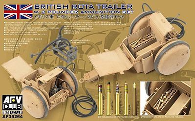 AFVClub British Rota Trailer with 2 lb Ammunition Plastic Model Military Vehicle 1/35 Scale #35264