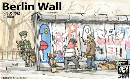 AFVClub Berlin Wall Section (3 Units) Plastic Model Military Diorama Kit 1/35 Scale #35317
