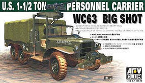 AFVClub WC63 Big Shot 1.5-Ton Personnel Carrier Plastic Model Military Truck Kit 1/35 Scale #35s18
