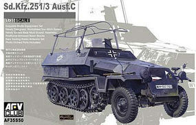 AFVClub SdKfz 251/3 Ausf C Mittlere Funkpanzerwagen Plastic Model Halftrack Kit 1/35 Scale #35s50